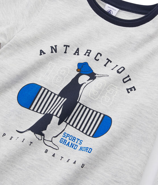 T-shirt a manica lunga bambino grigio BELUGA CHINE