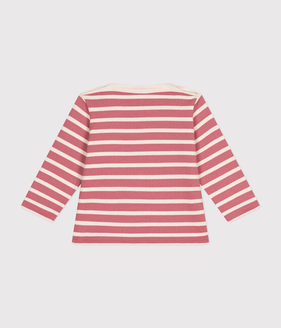 Maglia a righe in cotone spesso neonato rosa ROSEWOOD/ AVALANCHE