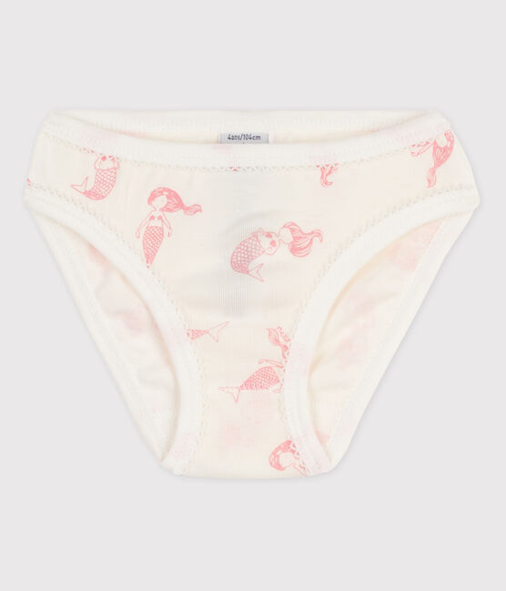La mutandina in cotone per bambina bianco MARSHMALLOW/rosa ROSE
