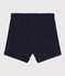 Shorts bebè in jersey fiammato tinta unita blu SMOKING
