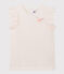 T-shirt a maniche corte in jersey bambina rosa MINOIS/bianco MARSHMALLOW