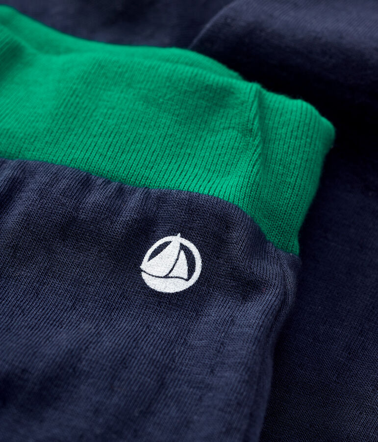 Pantaloni in cotone beb&egrave;. blu/multicolore