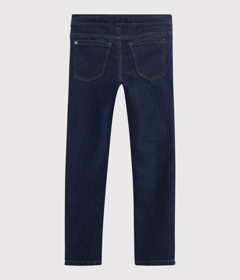 Pantaloni in molleton denim bambino blu DENIM BLEU FONCE