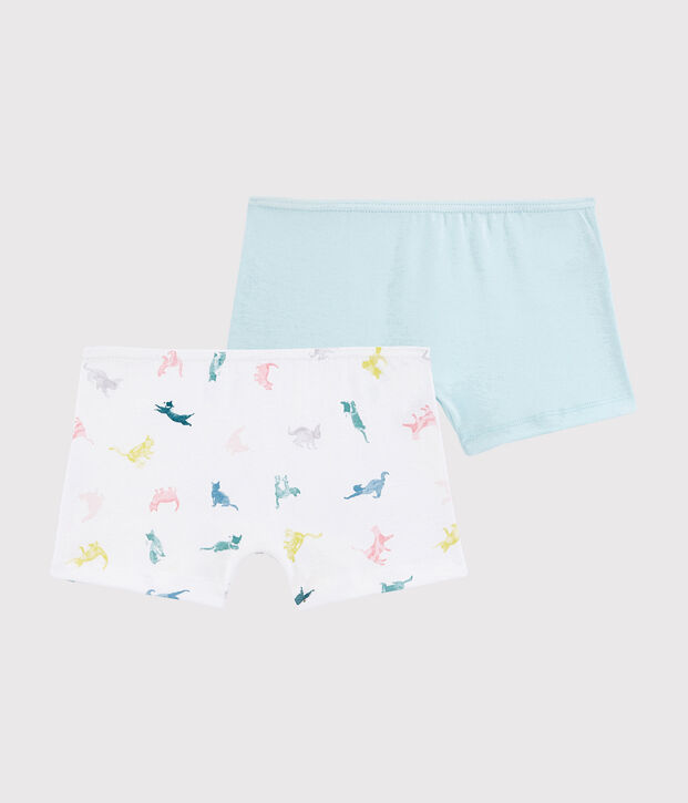 Confezione da 2 mutandine gatti colorati bambina multicolore
