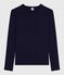 T-shirt L'Iconique a maniche lunghe in cotone con punto cocotte donna blu SMOKING