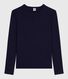 T-shirt L'Iconique a maniche lunghe in cotone con punto cocotte donna