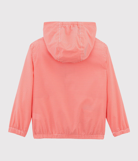 Giacca a vento bambino unisex rosa GROSEILLER/bianco MARSHMALLOW