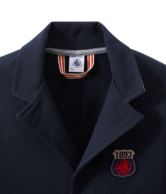 Blazer bambino in jersey pesante blu SMOKING