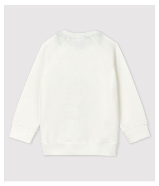 Felpa in cotone bebè. bianco MARSHMALLOW