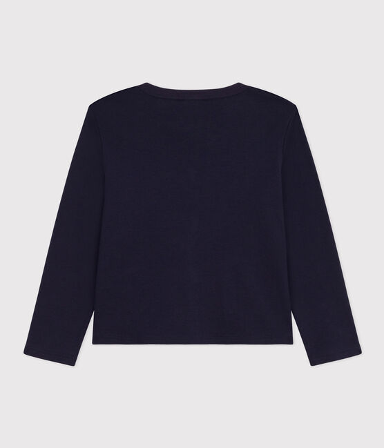 Cardigan in cotone bambina blu SMOKING
