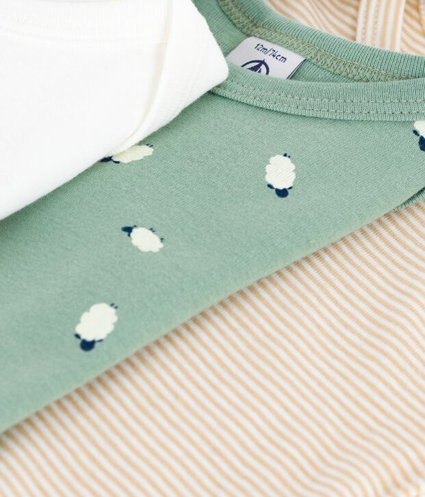 Set di body a maniche lunghe in cotone con pecore stampate neonato multicolore