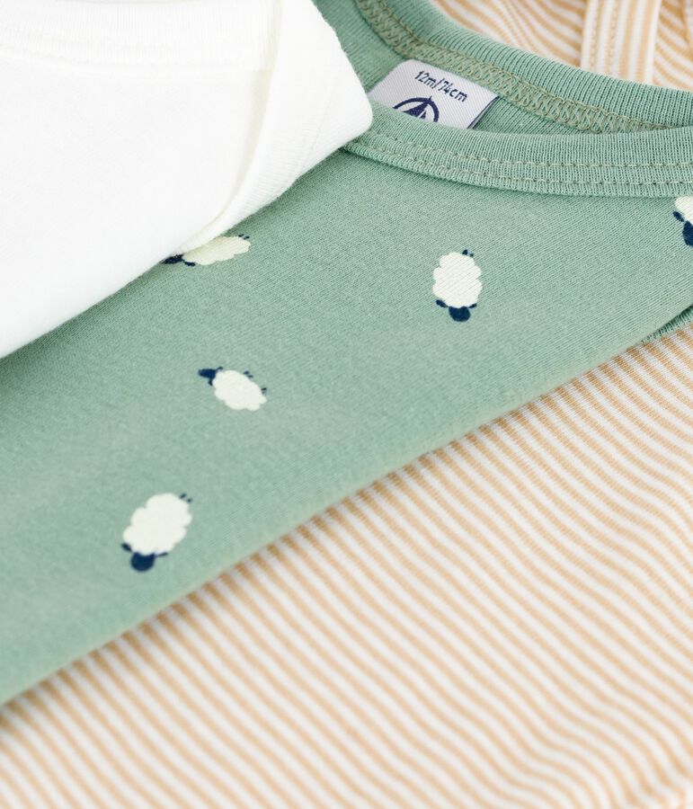 Set di body a maniche lunghe in cotone con pecore stampate neonato multicolore