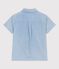 Camicia a maniche corte in cotone bambino blu