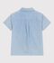 Camicia a maniche corte in cotone bambino blu