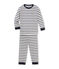 Pigiama per bambino a righe beige COQUILLE/blu SMOKING