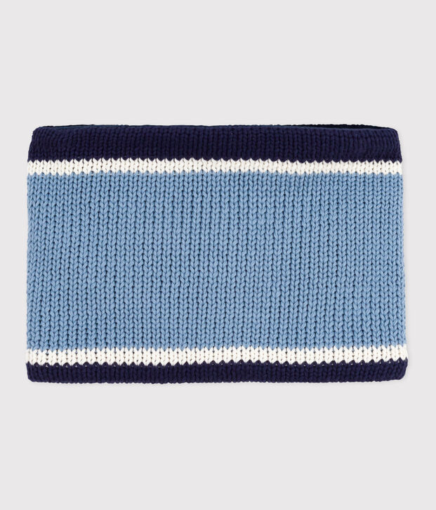 Snood in maglia foderata in pile bambino blu