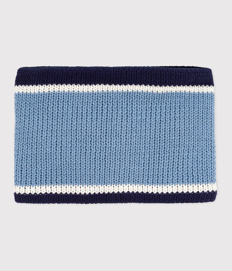 Snood in maglia foderata in pile bambino blu