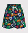 Shorts da mare stampato bambino blu MEDIEVAL/bianco MULTICO