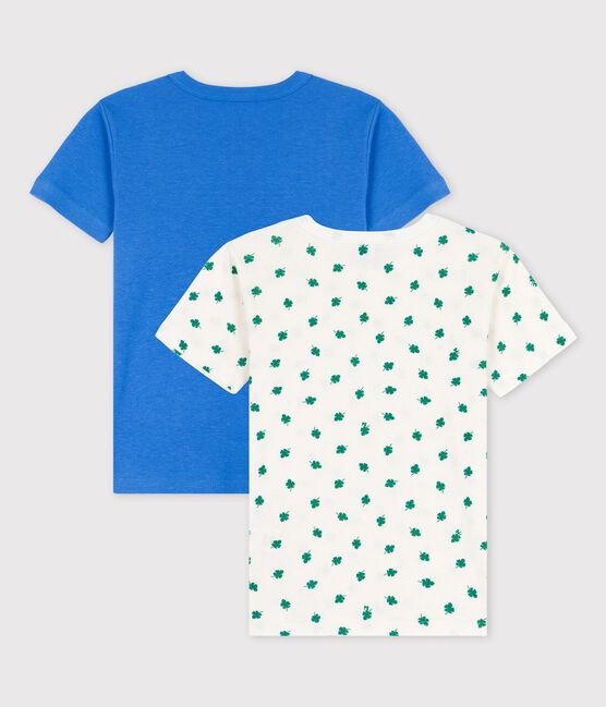 Confezione da 2 t-shirt manica corta fantasia palme bambino in cotone variante 1