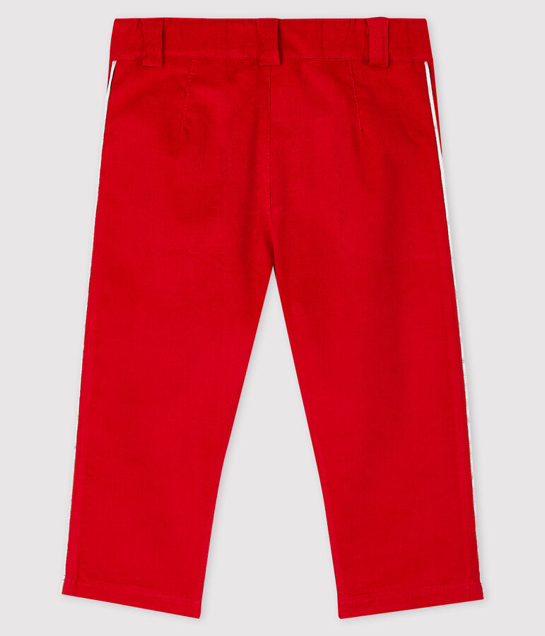 Pantalone in velluto beb&egrave;. rosso TERKUIT