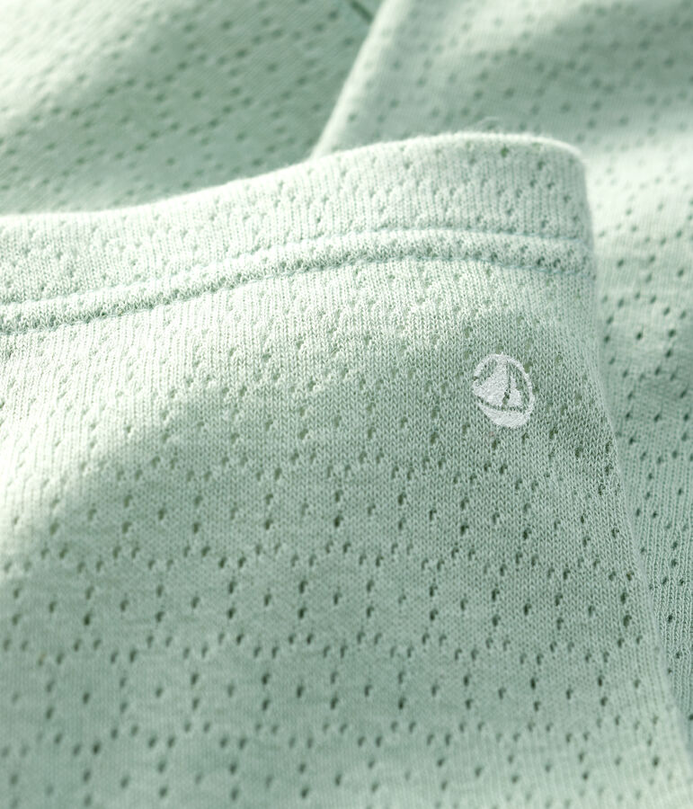 Leggings in maglia traforata per beb&egrave; verde