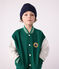 Giacca stile teddy bambino in cotone tinta unita verde EVERGREEN/ MILK