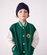 Giacca stile teddy bambino in cotone tinta unita