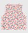 Cardigan senza maniche double face in cotone con stampa neonato bianco MARSHMALLOW/rosa JOLI