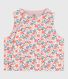 Cardigan senza maniche double face in cotone con stampa neonato