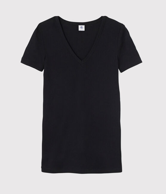 T-shirt scollo a V iconica Donna blu SMOKING