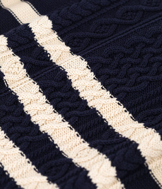 Maglione irlandese in cotone a righe donna blu SMOKING/ AVALANCHE