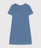 Camicia da notte bambino in cotone traforato a tinta unita blu BEACH