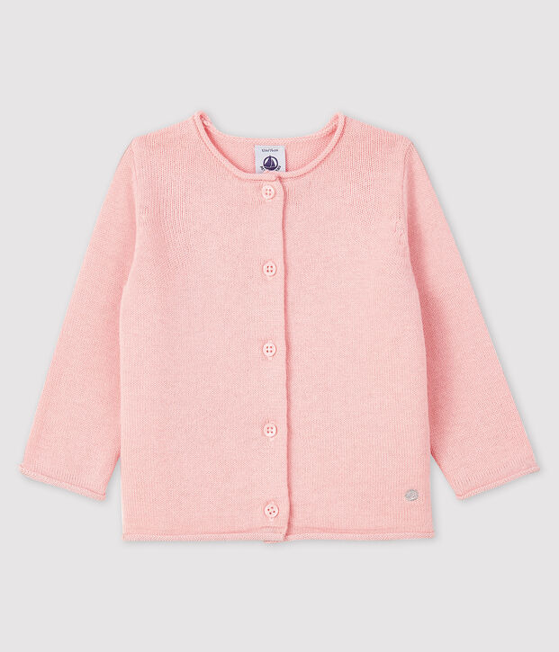 Cardigan a maniche lunghe beb&egrave; femmina rosa