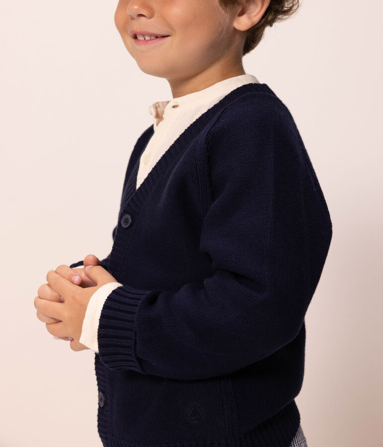 Cardigan tricot bambino blu