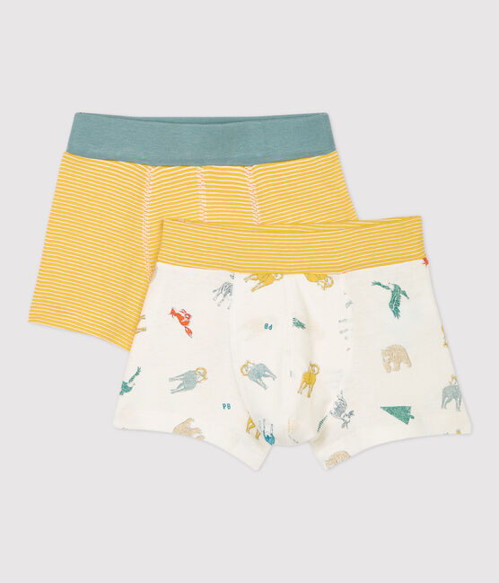 Confezione da 2 boxer bambino fantasia muflone in cotone biologico variante 1