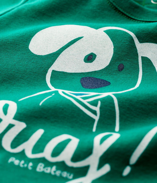 T-shirt in cotone beb&egrave;. verde