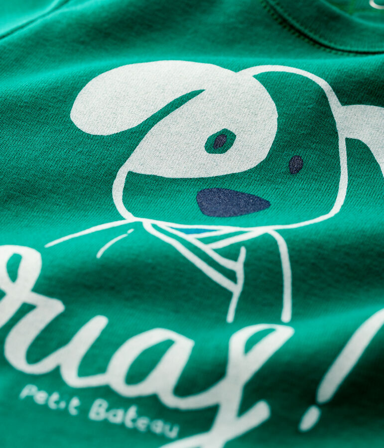 T-shirt in cotone beb&egrave;. verde PIVERT