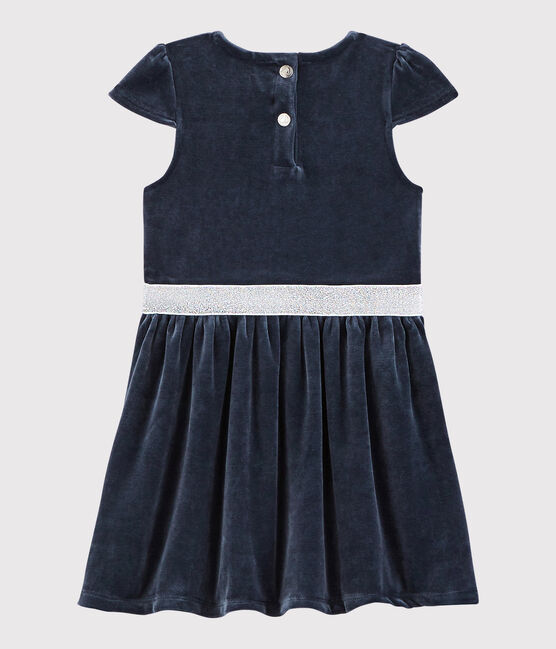 Abito manica corta bambina blu SMOKING