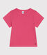 T-shirt a maniche corte in cotone tinta unita bambina
