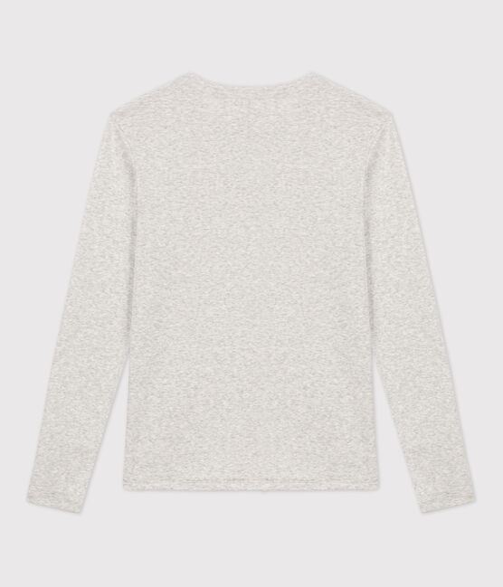 T-shirt L'ICONIQUE girocollo in cotone Donna grigio BELUGA CHINE