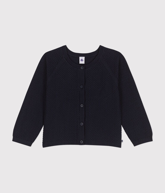 Cardigan in cotone bambina blu SMOKING