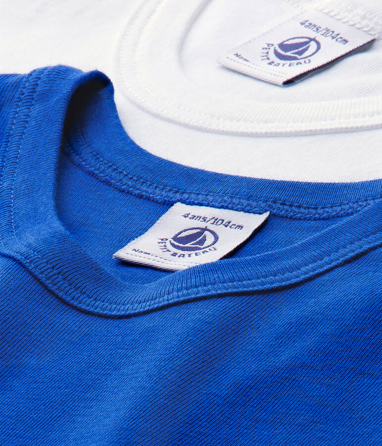 Confezione di 2 canotte bambino in tinta unita lotto .