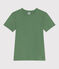 T-shirt L'Iconique in cotone tinta unita donna verde PALMERAIE