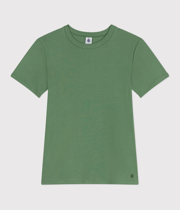 T-shirt L'Iconique in cotone tinta unita donna verde