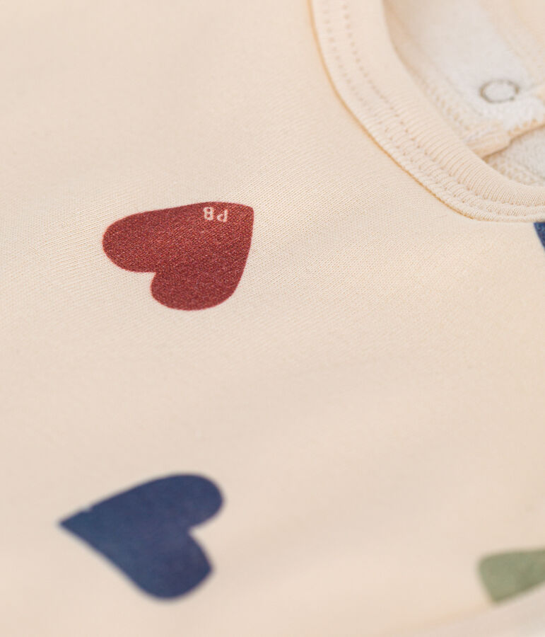 Bavaglino da neonato in cotone ecru/multicolore