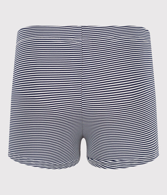 Costume da bagno a righe bambino blu MEDIEVAL/bianco MARSHMALLOW