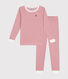 Pigiama aderente in cotone a righe bambino