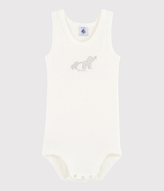 Body senza maniche bebè unisex bianco LAIT
