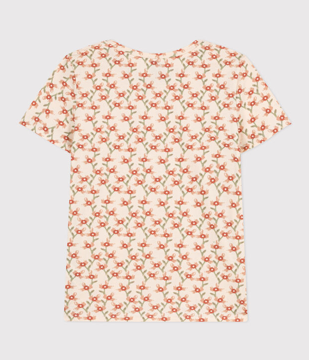 T-shirt LE DROIT girocollo in cotone Donna ecru/multicolore
