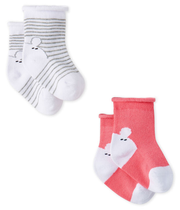 Confezione da 2 paia di calzini beb&egrave; unisex multicolore